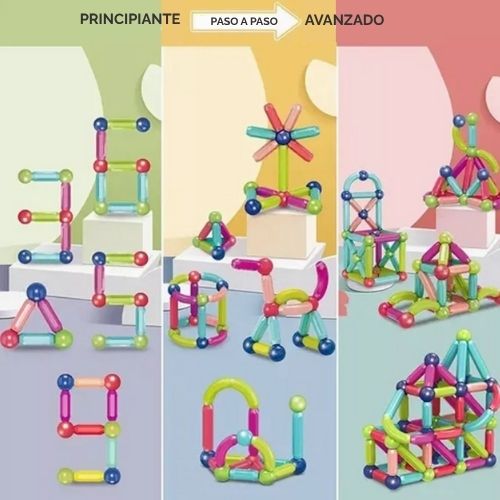 Magic Sticks™ 64 PCS - Imagina - Construye - Crea sin pantallas✨