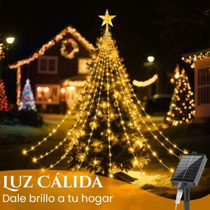 SolarCascade™ - Cascada de luces navideña LED