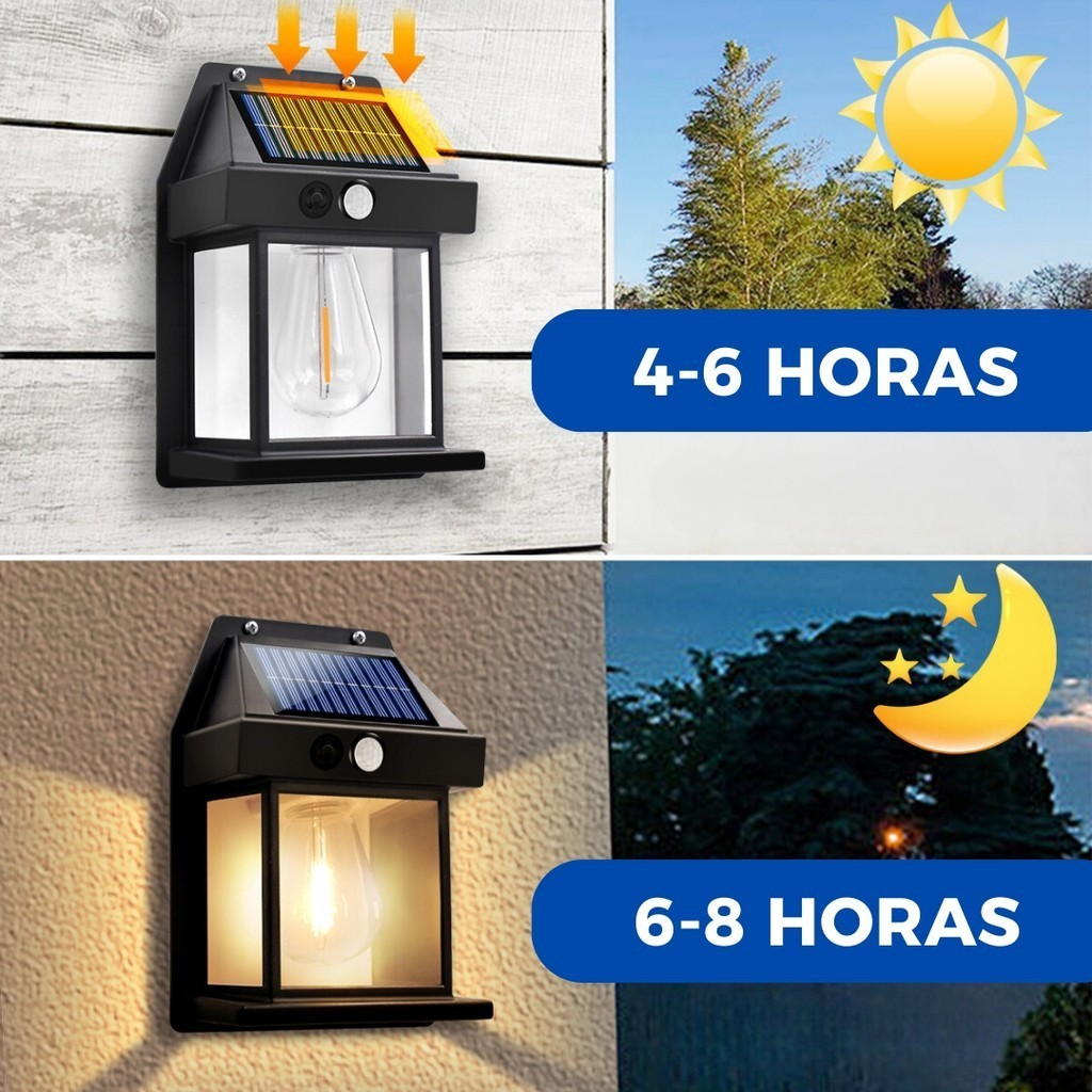 LumiSolar™ – Farol solar impermeable para exteriores